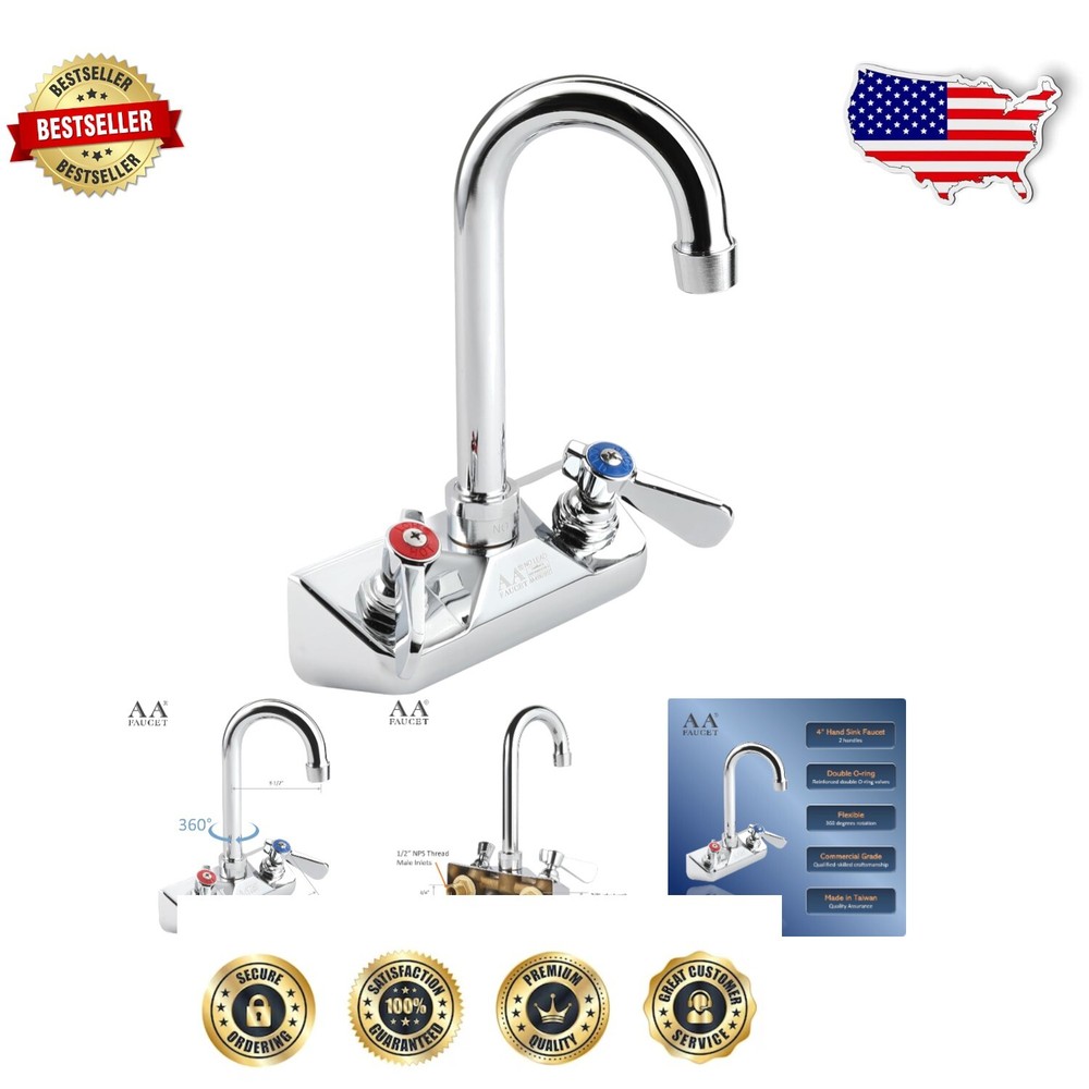 Efficient Wall Mounted Hand Sink Faucet with NSF Approval and 2 Gallons/Min Flow