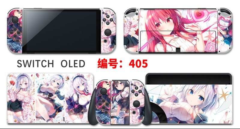 Vinyl Decal Skin Sticker Protector for Nintendo Switch OLED Anime Girl #405