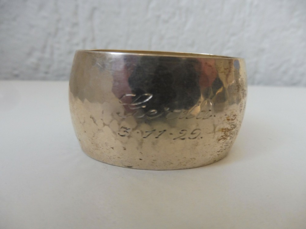 Beautiful, old napkin ring, Sterling Silver, engraved: Gerda, 1929