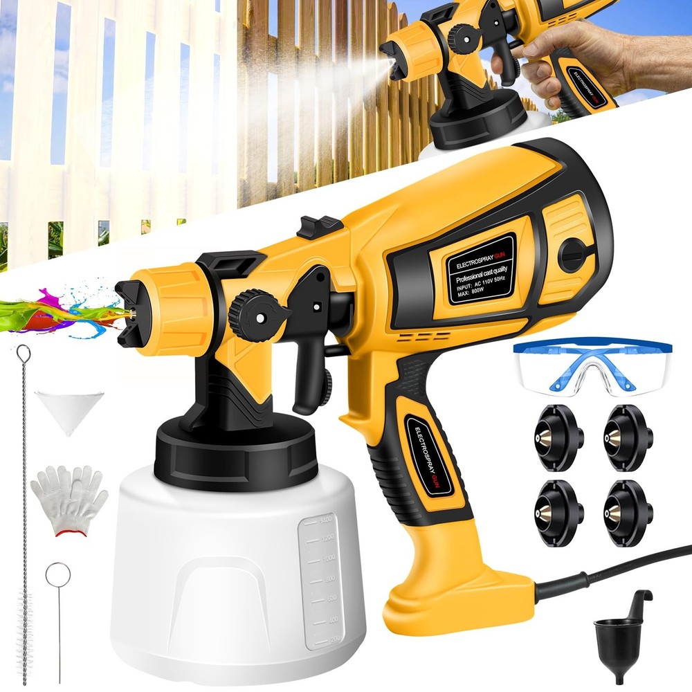 KingSom 800W HVLP Electric Paint Sprayer with Fast Shipping
