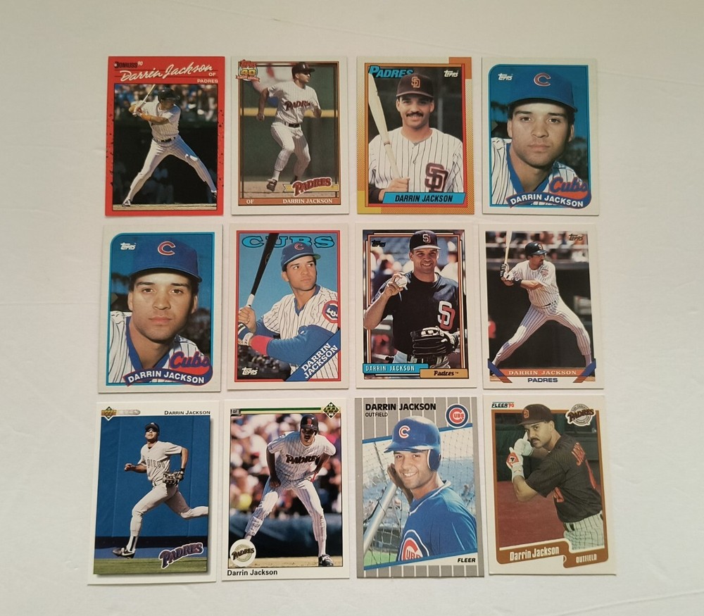 Cubs Padres Lot Rookie Card 1988 Topps Darrin Jackson 56T Rc 1989 Fleer 426 Rc