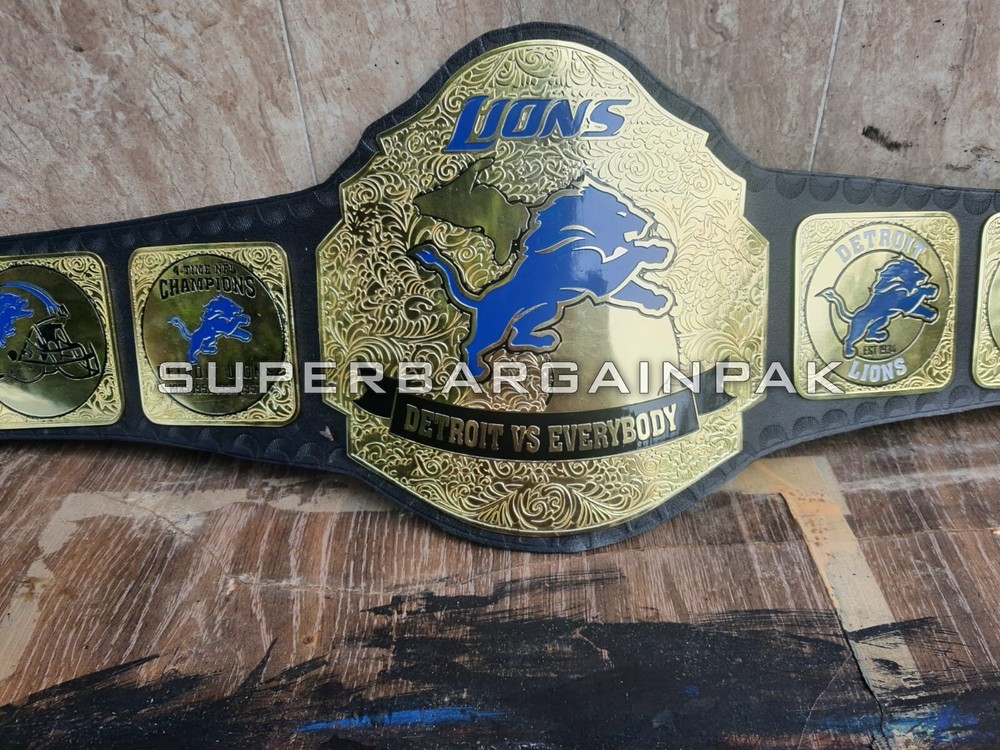 Detroit Lions Championship Belt 2mm Brass