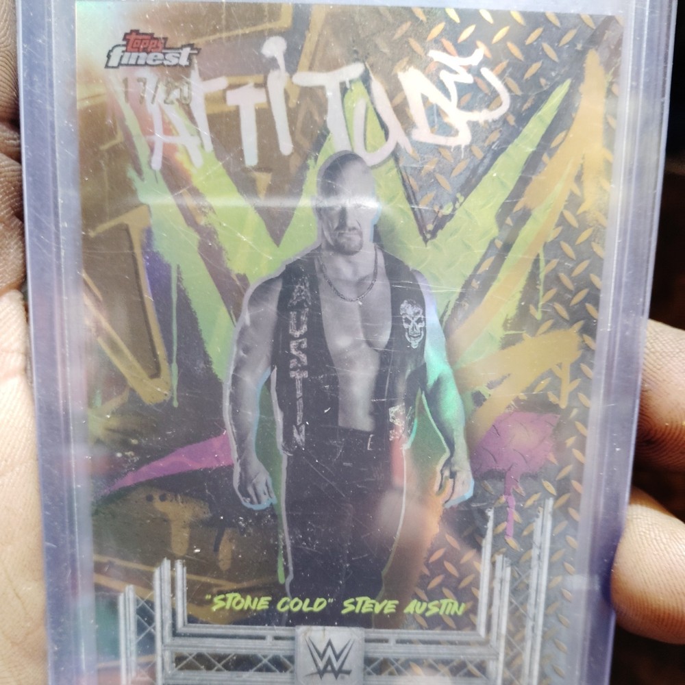 2025 Finest WWE Stone Cold Steve Austin Rare 17/20 Alpha #202