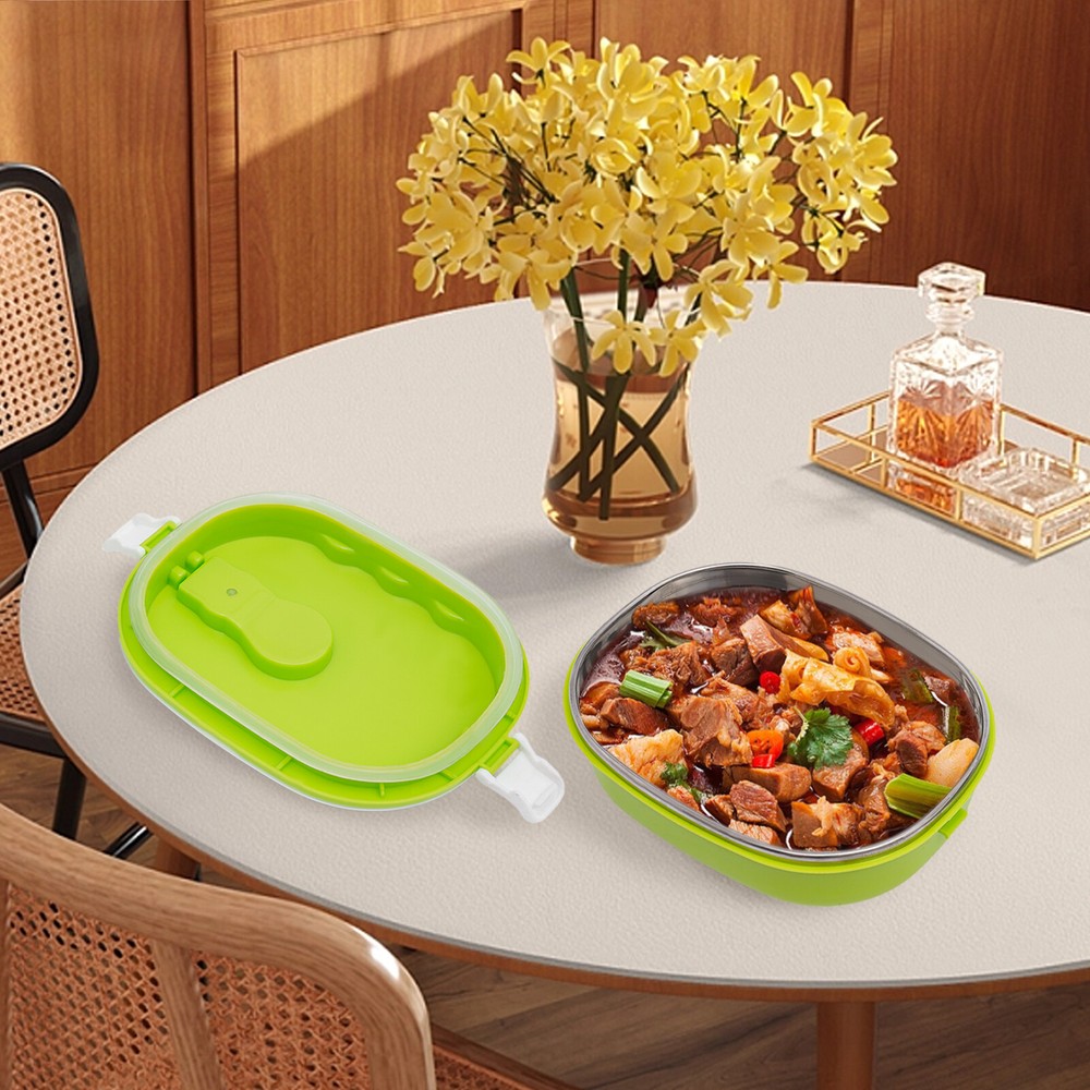 0.9L/30.44oz Warmer Lunch Box w/ Handle Portable Food Container Stainless Steel