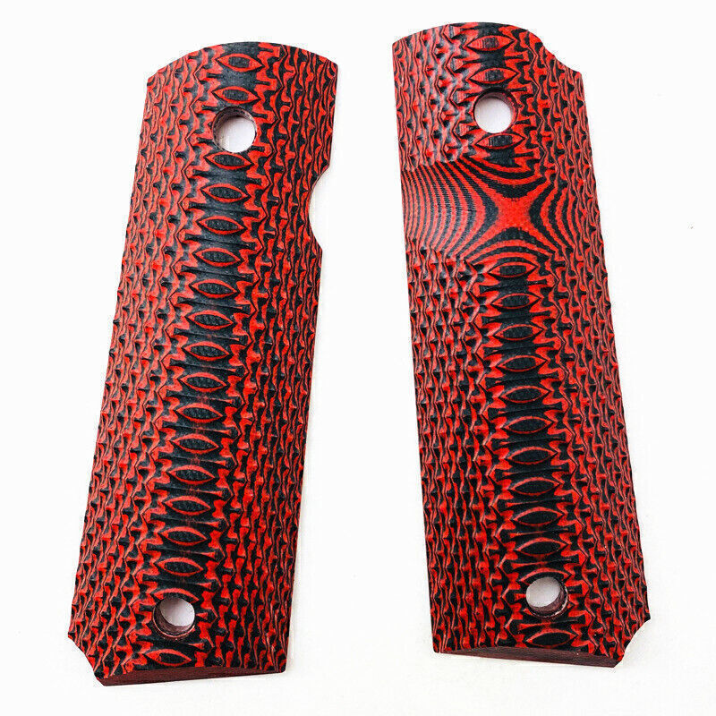 1 Pair For 1911 Models G10 Material Non-Slip Grips Patches The Handle Custom