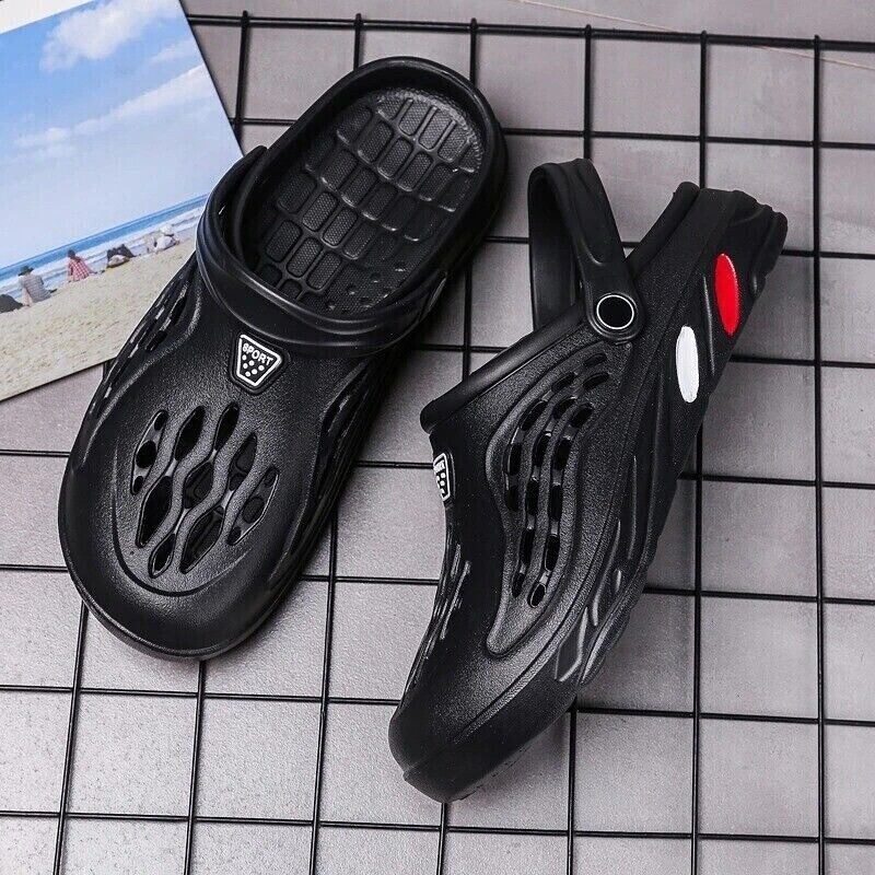 Men Slip On Garden Mules Clogs Sports Sandals Beach Water Slippers Shoes US Size
