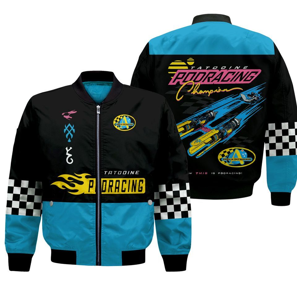 Vintage Tatooine Podracing Champion Fleece Bomber Jacket