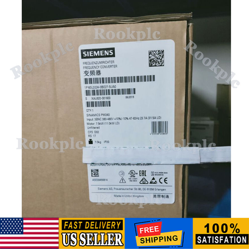 New Siemens G120 PM 240 Power Module 6SL3224-0BE27-5UA0 6SL3 224-0BE27-5UA0