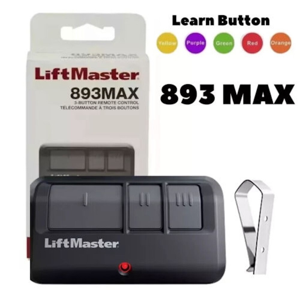 LiftMaster 893MAX Universal 3-Button Garage Door Remote Opener New Model