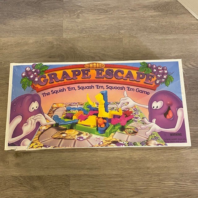 Vintage 1992 Parker Brothers Grape Escape Board Game New Sealed