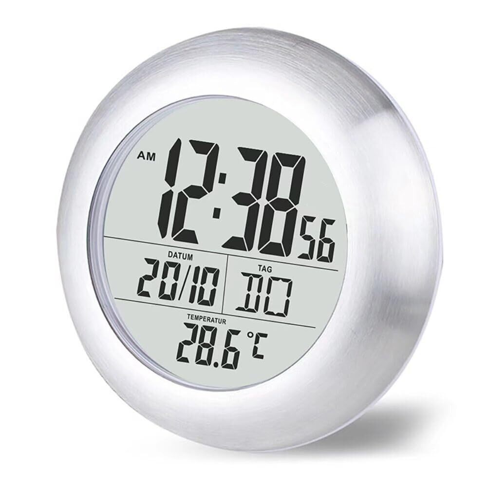 Waterproof Digital Shower Clock with Moisture Proof Display