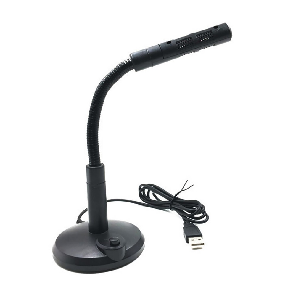 Computer Mini Condenser Microphone USB Stand Recording Mic For PC Desktop Laptop