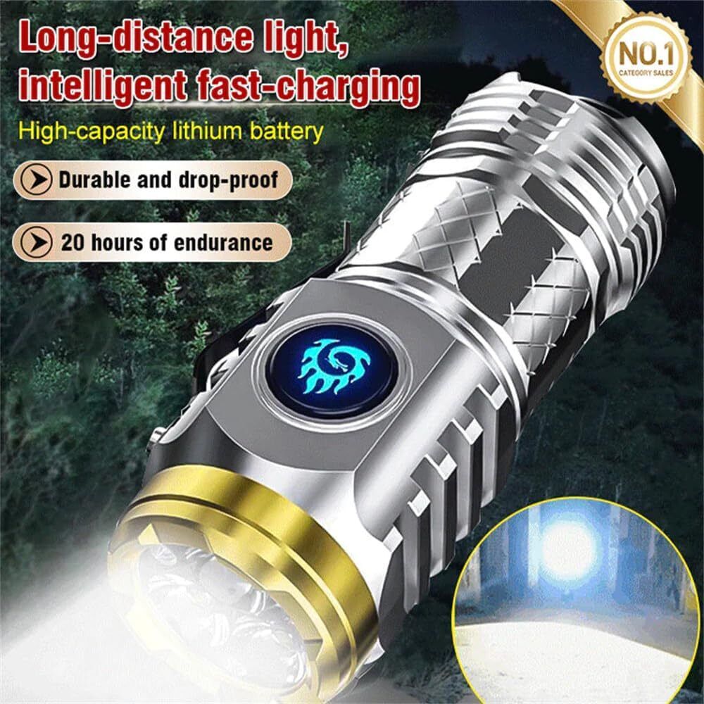 Three-Eyed Monster Mini Flashlight with Super Power and Waterproof Design for Outdoor Use