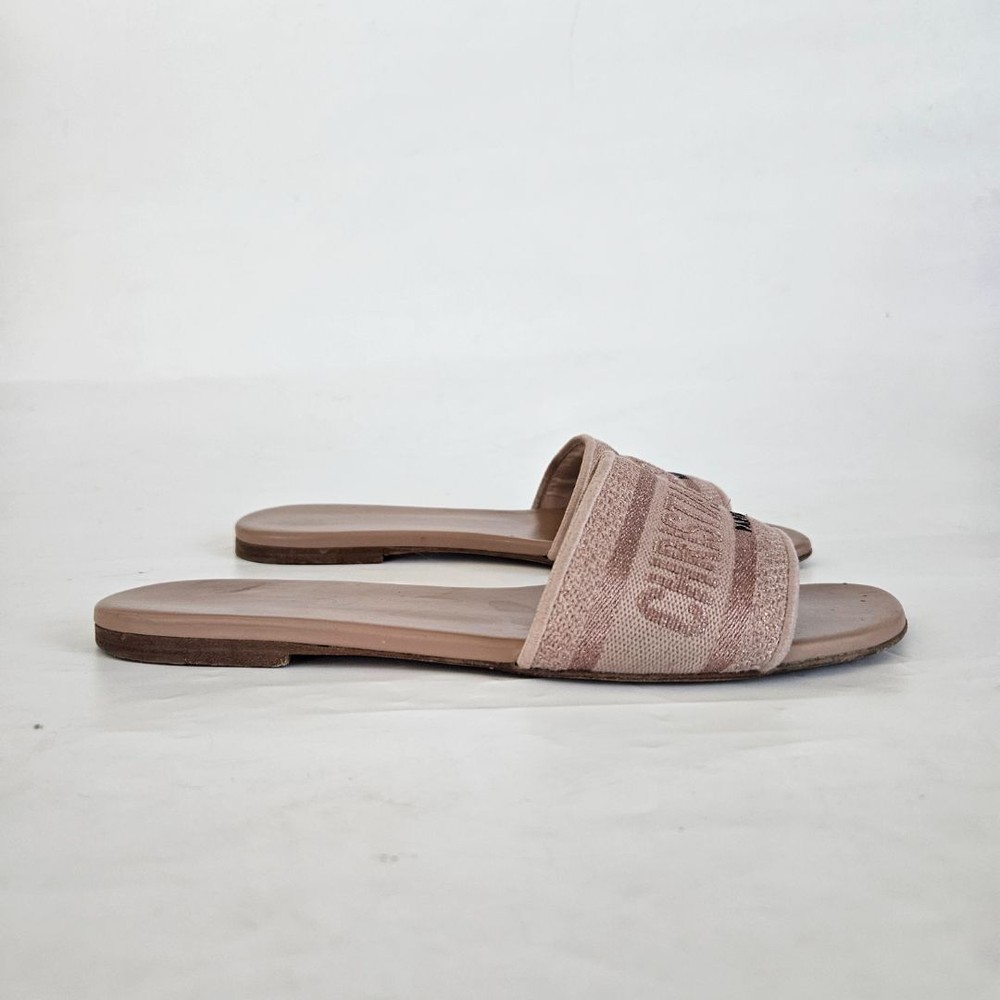 Dior Dusty Pink Dway Slides in Size 38
