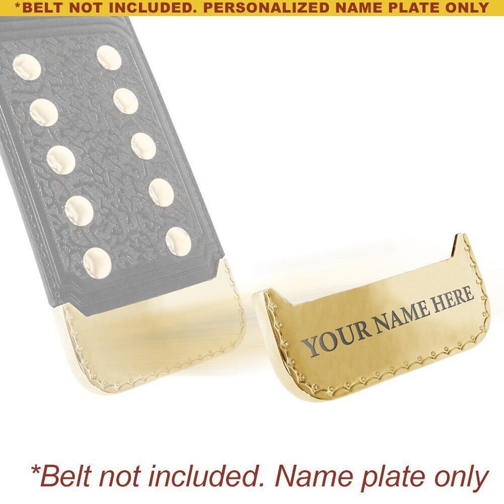 Custom Gold Belt Tip for Championship Replica Belts – Adult Size-image