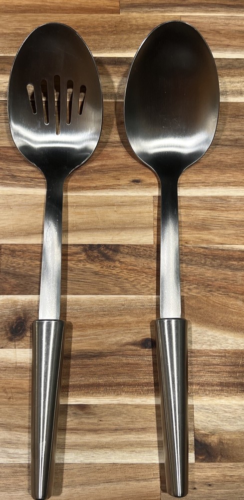 Oneida Stainless Steel Serving And Slotted Spoon Large