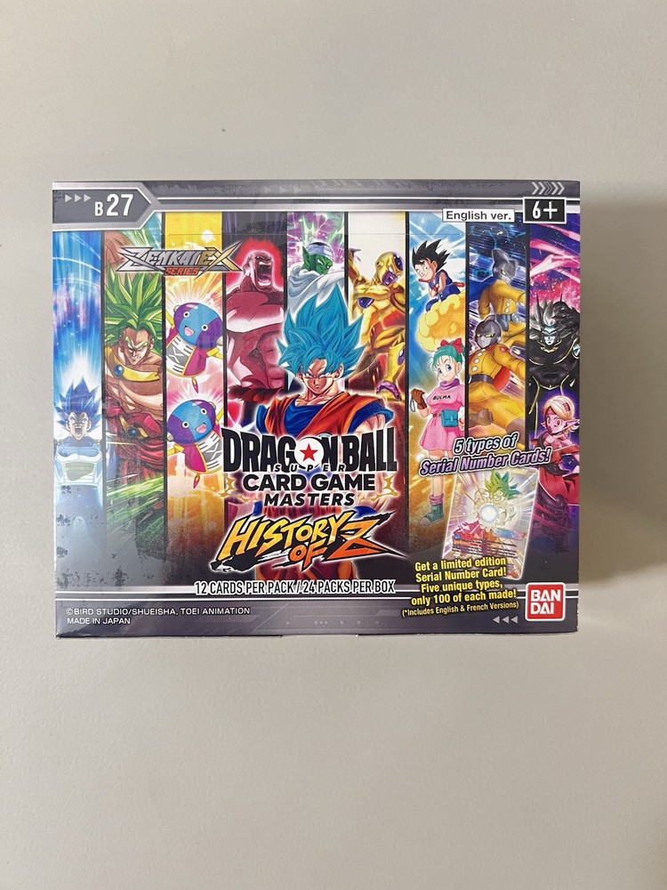 Dragon Ball Masters History of Z Booster Box B27 with 24 Packs