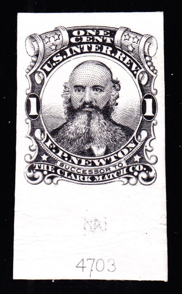 US RO135TCae 1c F.P. Newton Trial Color Proof XF w/ PSE Cert SCV $500