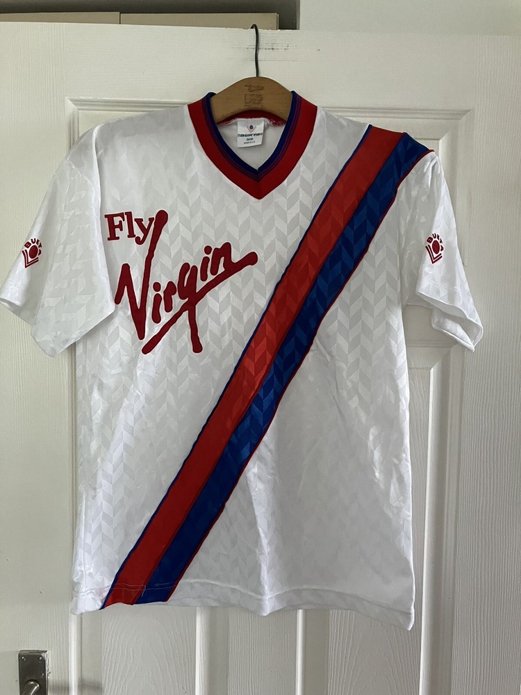 Rare Vintage Bukta Crystal Palace 1989/1990 Away Shirt Size 34/36 Small