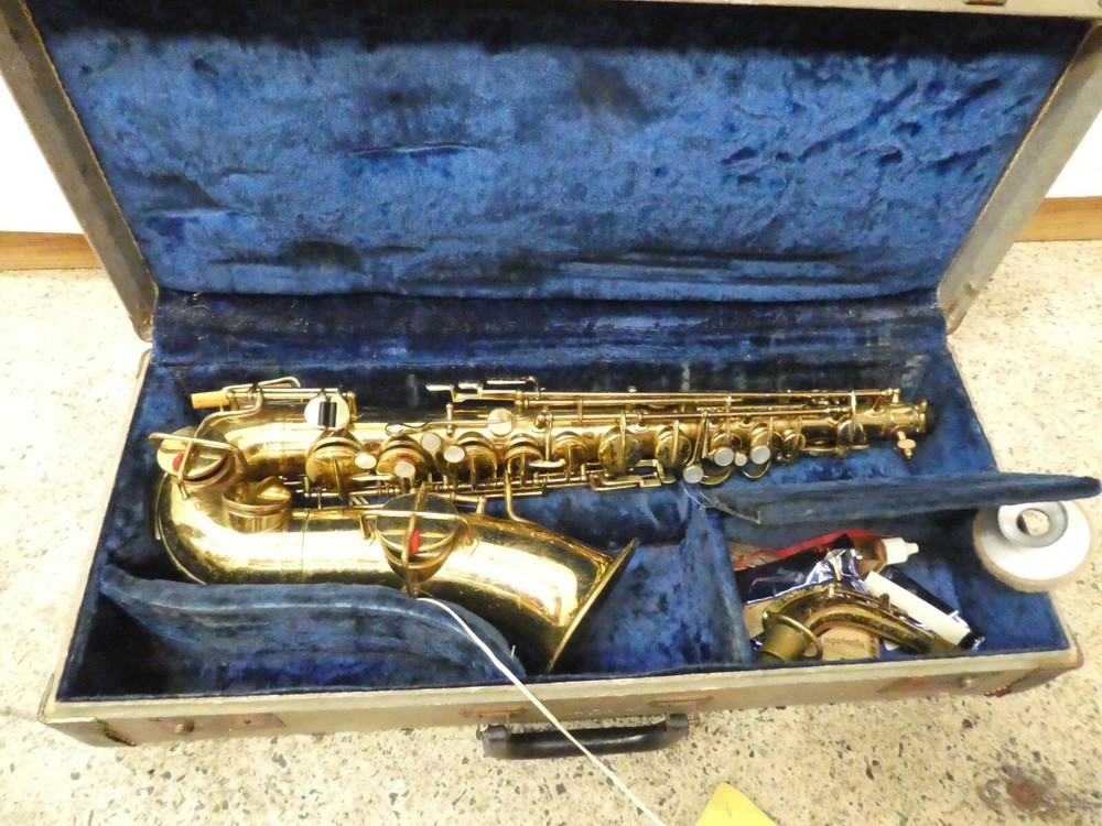 VINTAGE MARTIN LOW PITCH SAXOPHONE #80916  IN ELKHART BUESCHER CASE
