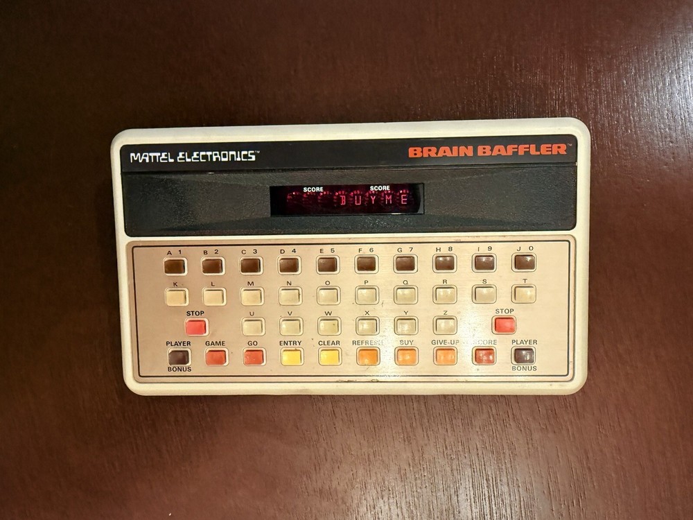 Vintage Mattel Electronics Brain Baffler Electronic Handheld Game - WORKING