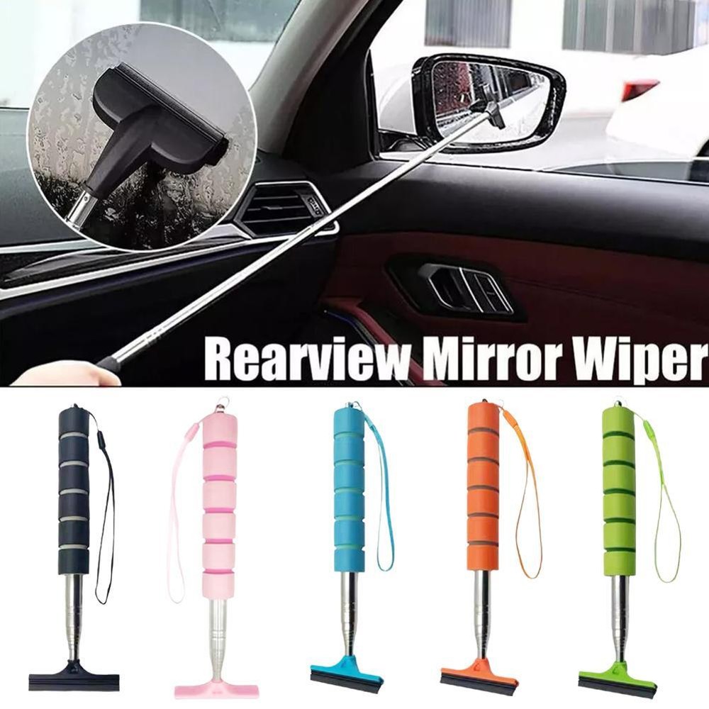 1Pc Telescopic Car Wiper Side Rearview Mirror Squeegee Water Removal Tool T7N7