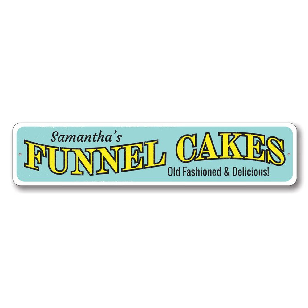 Funnel Cakes Sign, Personalized Beach House Sign, Custom Metal Decor Sign