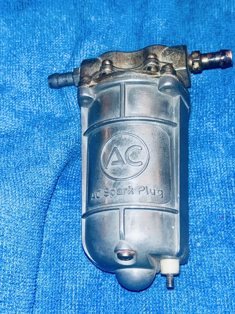 Vintage AC Delco Electric Fuel Pump Inline 12 Volts AC SPARK PLUG