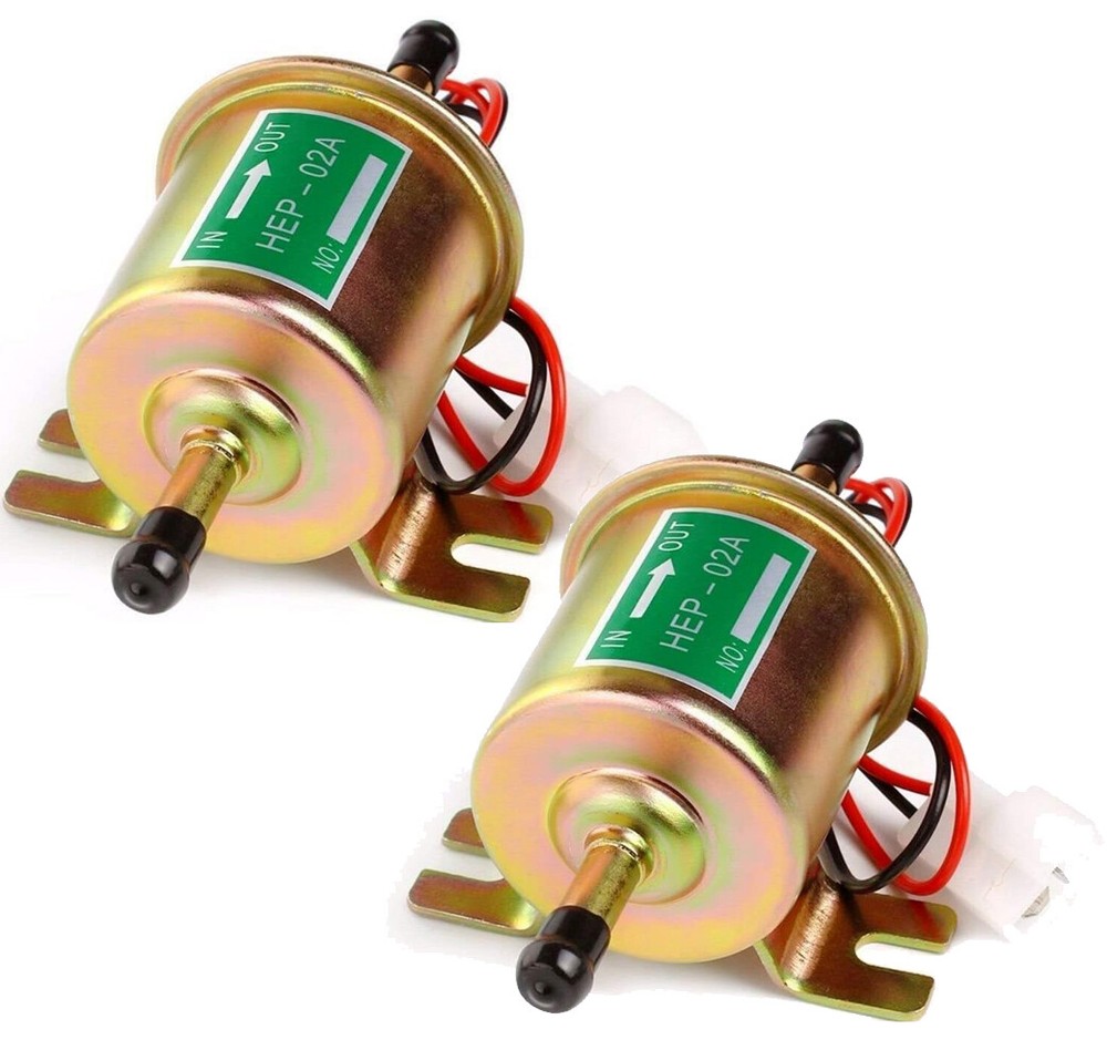 2Pcs Universal 12V HEP-02A Electric Fuel Pump for Gas Diesel Low Pressure