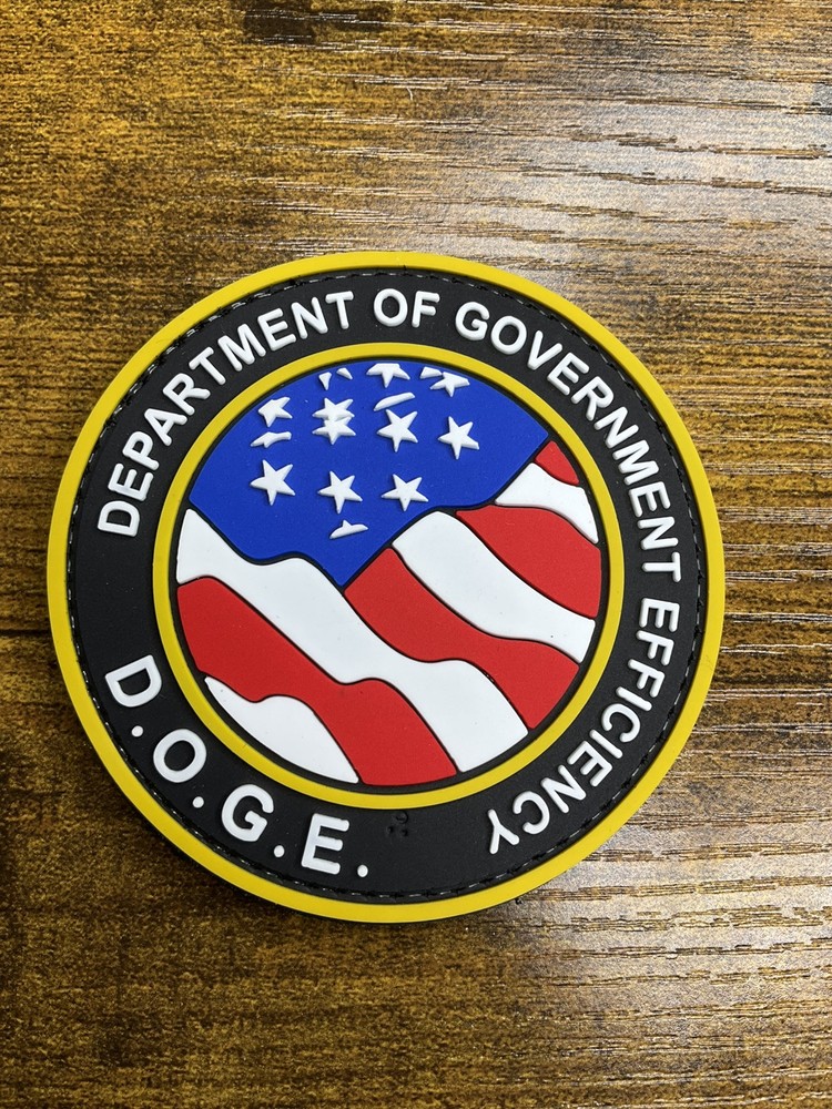 DOGE Crypto Dept Of Government Efficiency Patch PVC Tactical Morale HOOK-3D PVC