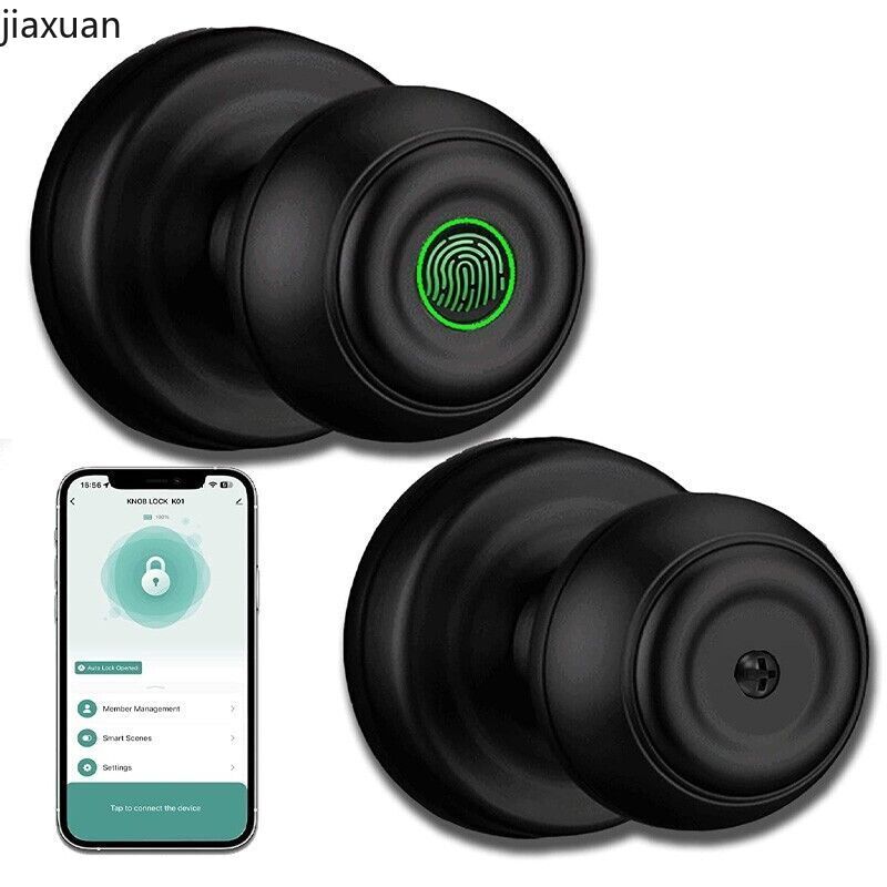 Biometric Smart Door Lock with Fingerprint App Control and Key Entry-image