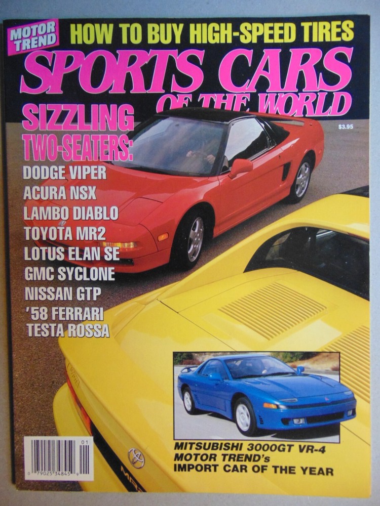 Motor Trend Magazine Sports Cars of the World January 1991
