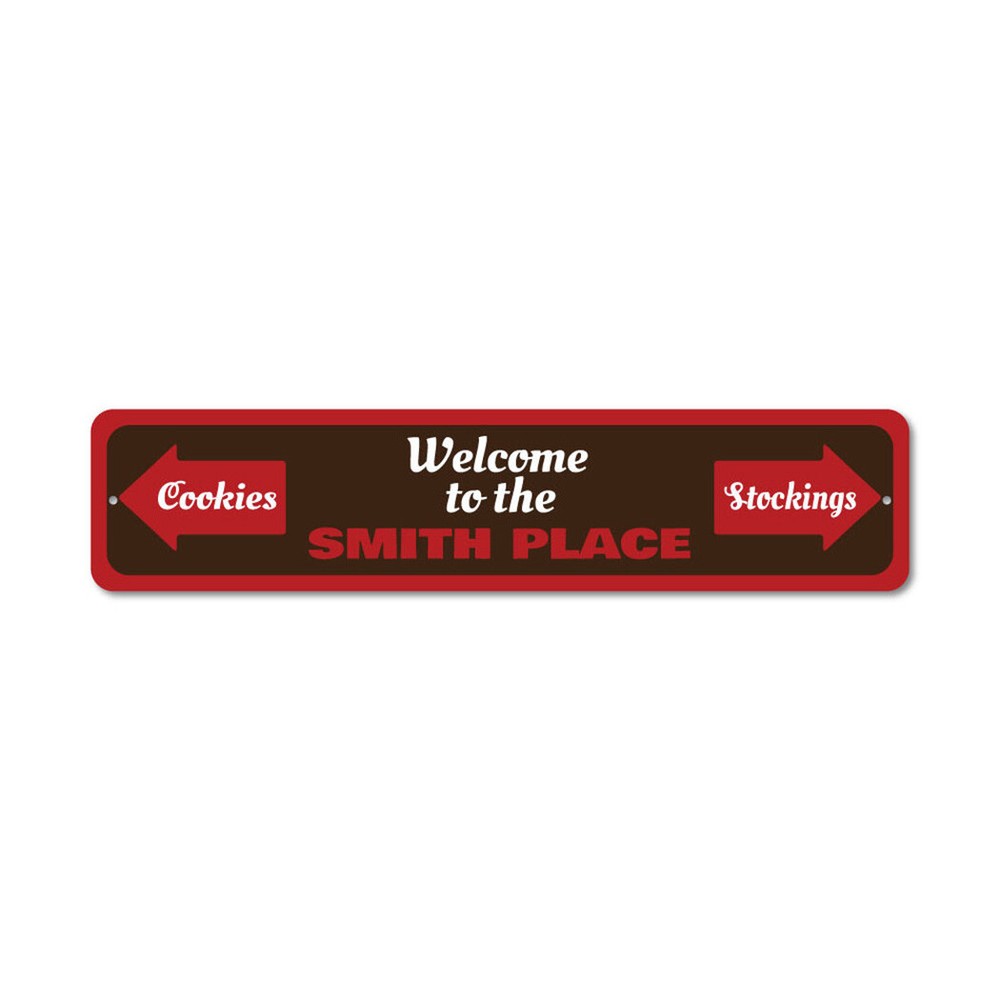 Christmas Welcome Sign, Custom Merry Christmas Aluminum Metal Decor Sign