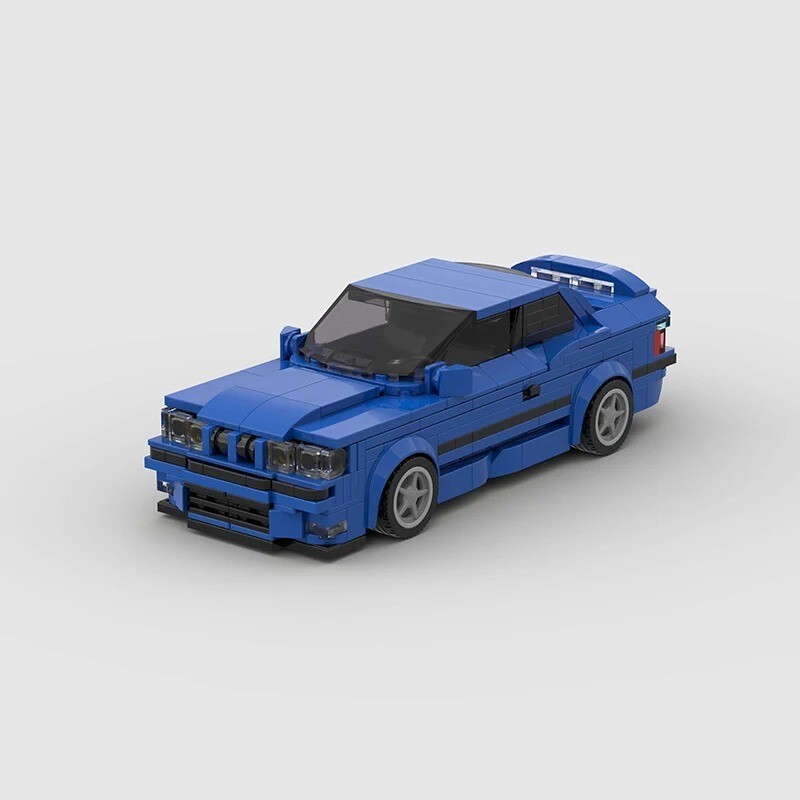 LEGO BMW M3 E36 Blue Speed Champions MOC Build Kit Ideal Gift for Car Fans