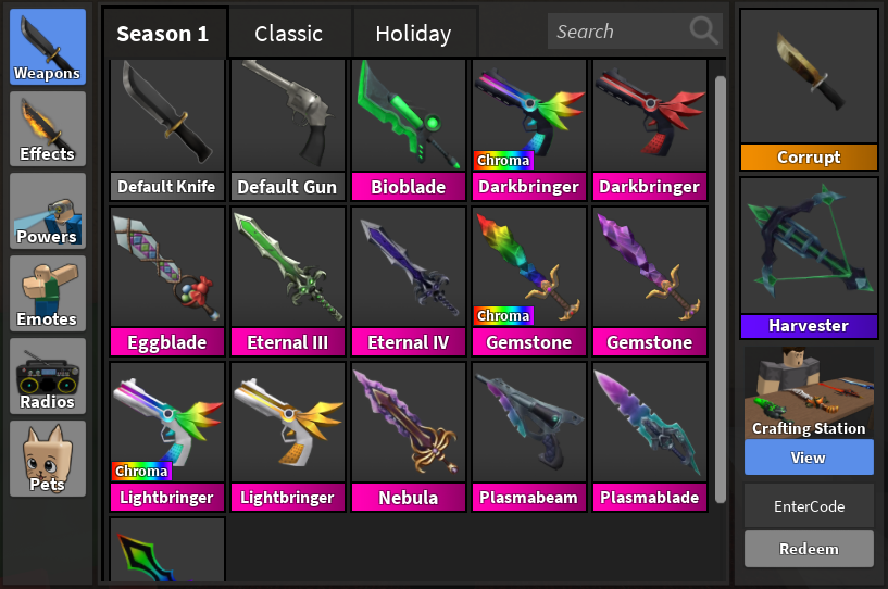 Murder Mystery 2 100+ Godlies (Corrupt, Harvester, and more) (PAYPAL ONLY! DESC)-image