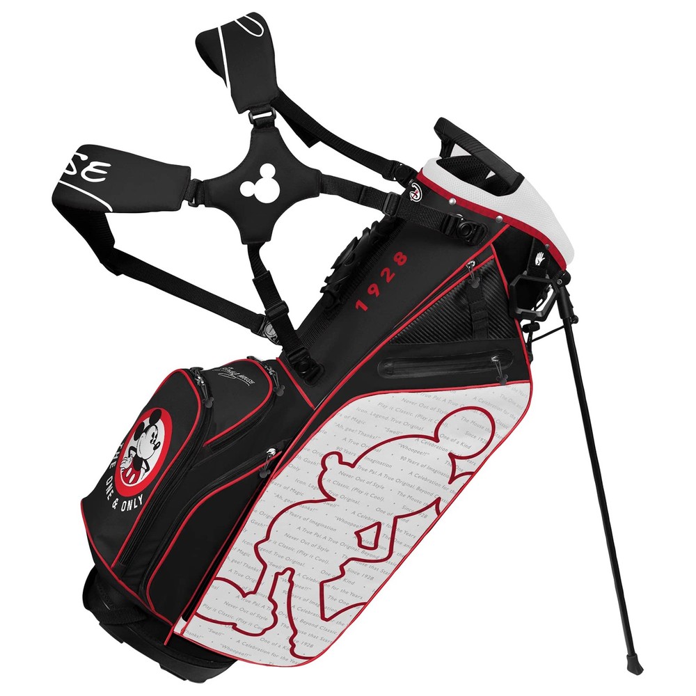 Red/Black 14-Way Top Golf Bag for Adult Disney Studios Fans