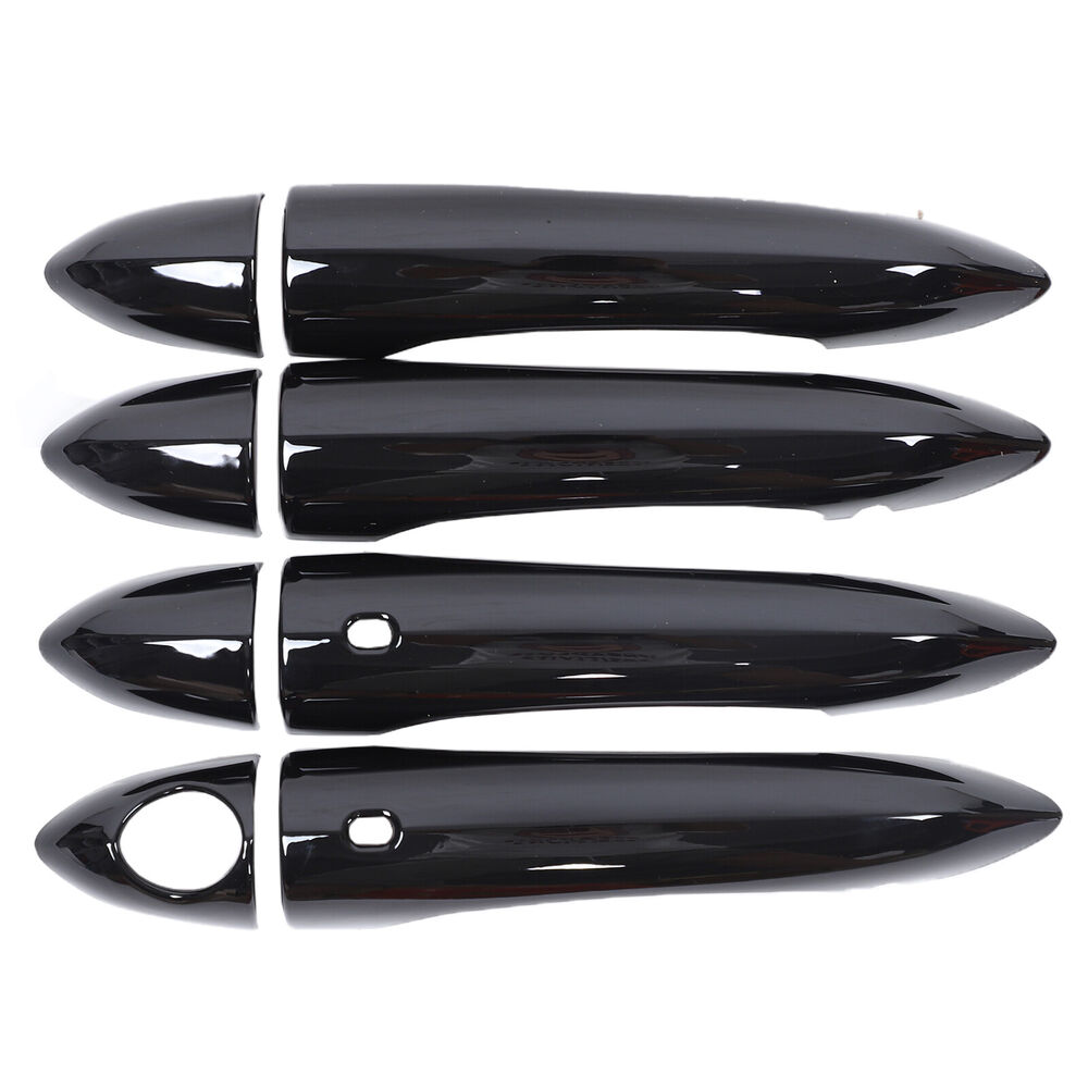 Gloss Black ABS Side Door Handle Cover Trims For Alfa Romeo Giulia Stelvio 2017+