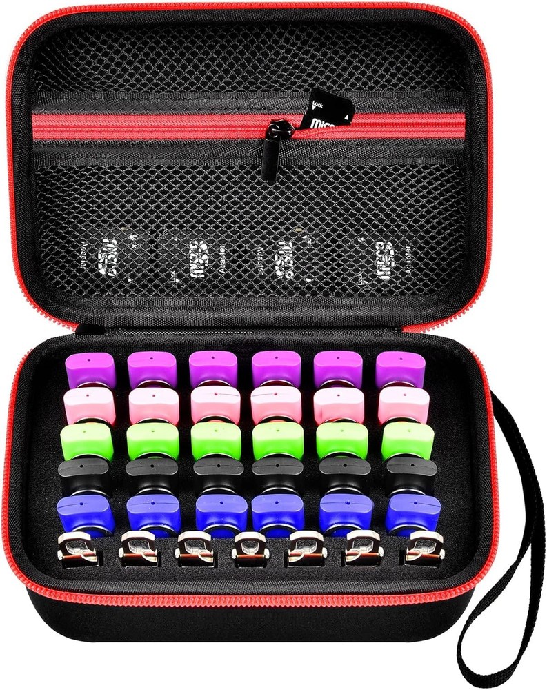 USB Flash Drive Case 37 Slots SD Cards Thumb Memory Card Holder red