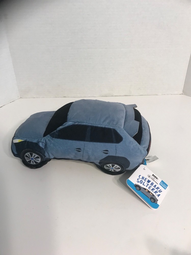 NWT Bark Box Chewbaru Subaru Solterra EV Car Squeaky Pet Toy Hidden Toy Inside
