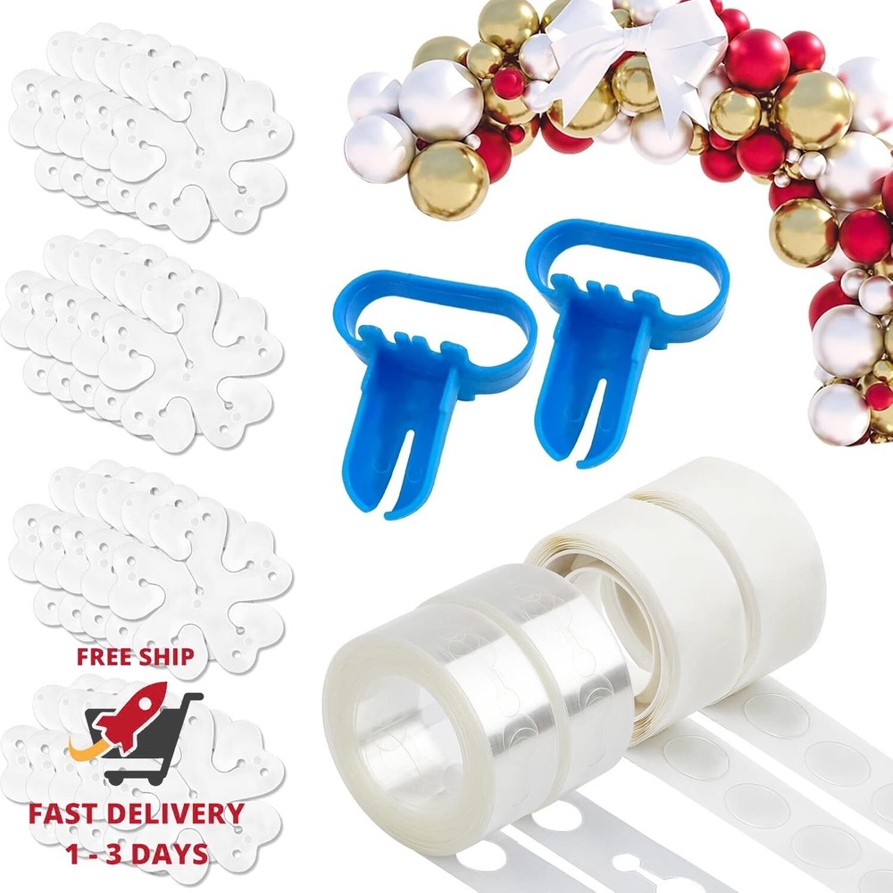 Balloon arch kit with 20 clips for balloon flowers and tying tool