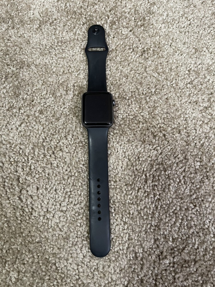 Apple Watch Series 3 42mm Space Gray Cellular with Black Sport Band MTGT2LL/A