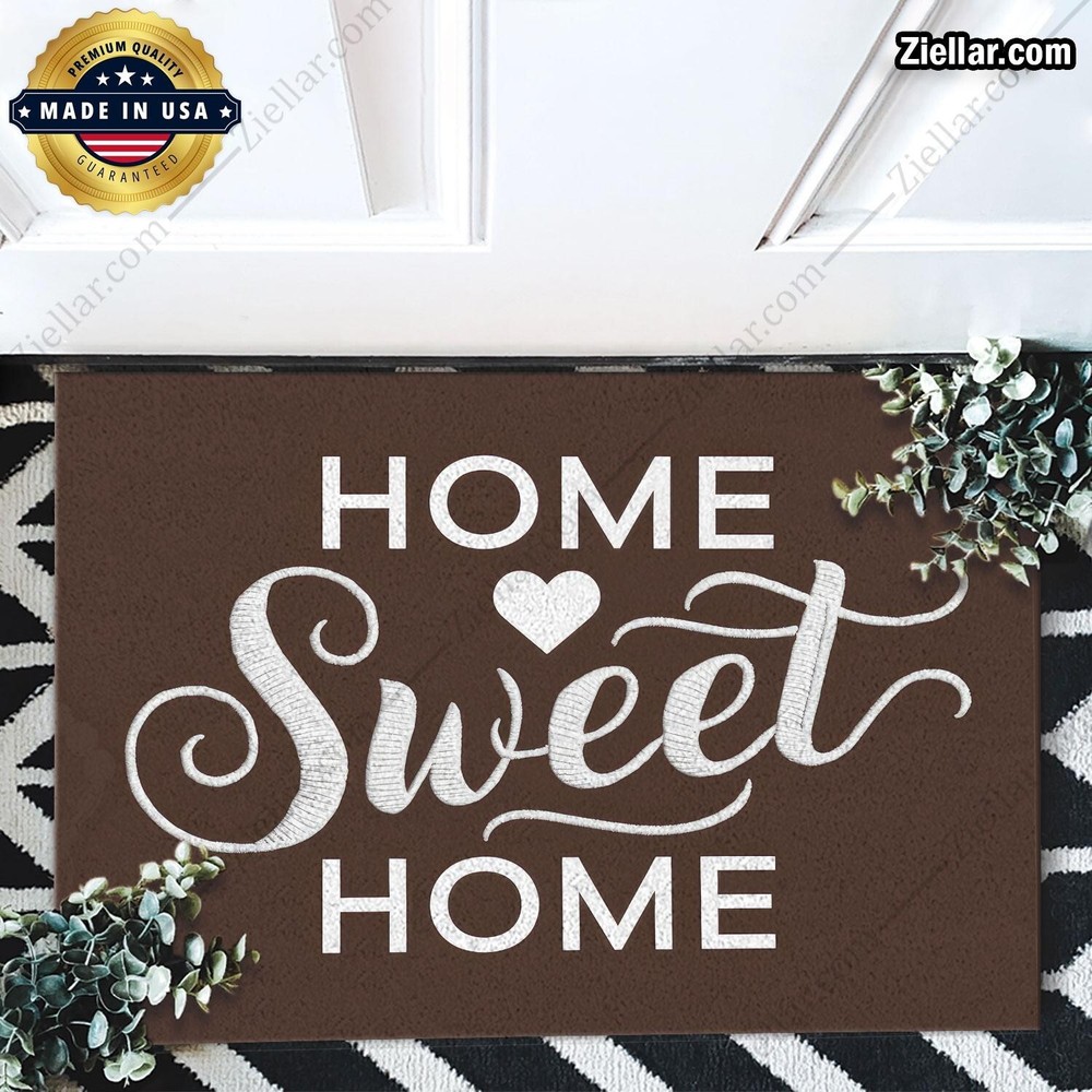 Custom Text Photo Welcome Doormat Rustic Embroidered Look Cozy Home Decor