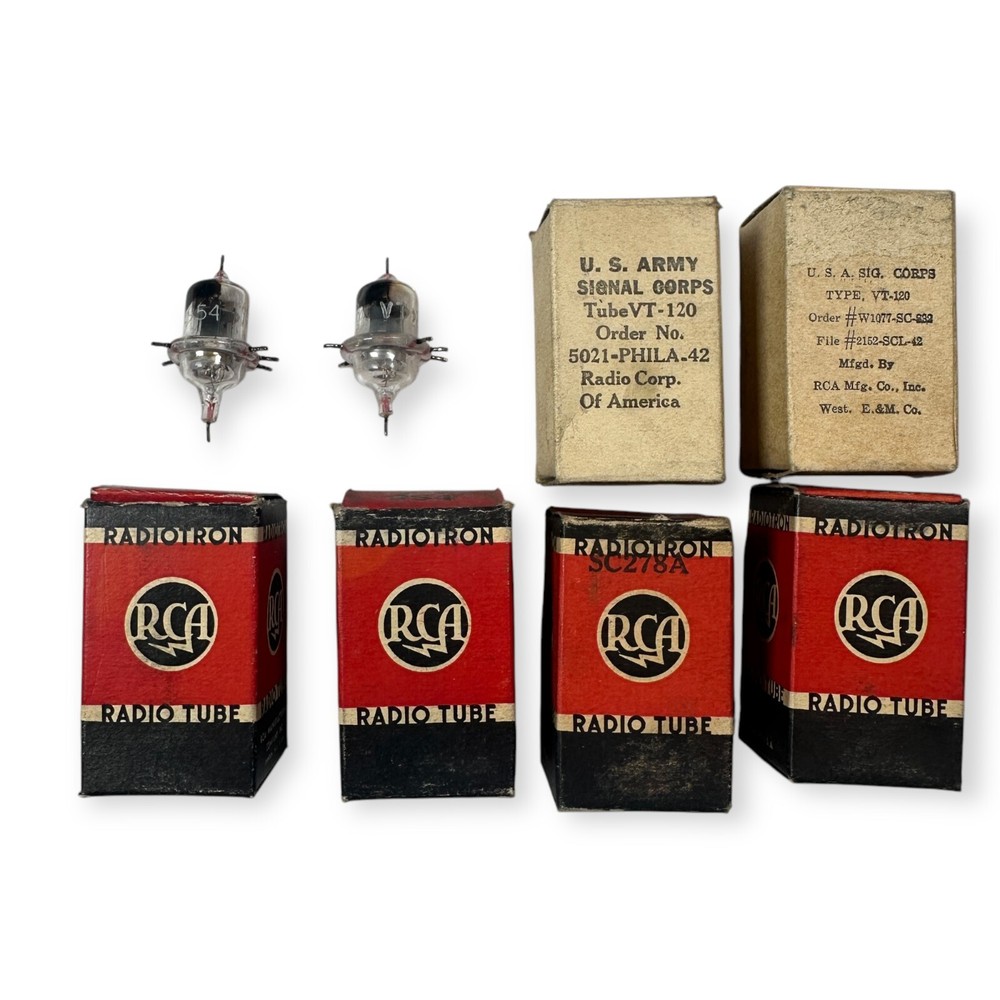 RCA 954 and VT-120 NOS NIB Acorn Tubes Lot of 8 - Untested Vintage Electronic Components