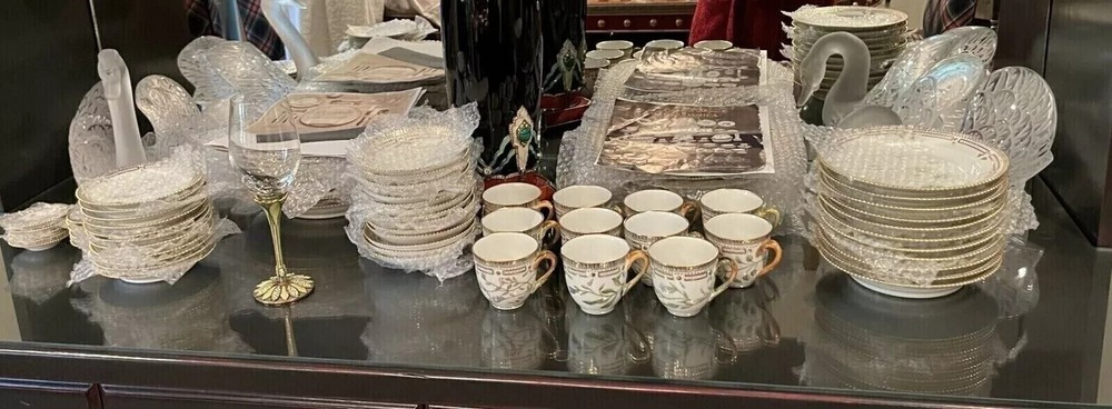 ROYAL COPENHAGEN FLORA DANICA DINNER SET SERVICE FOR 12 SERVING PIECES