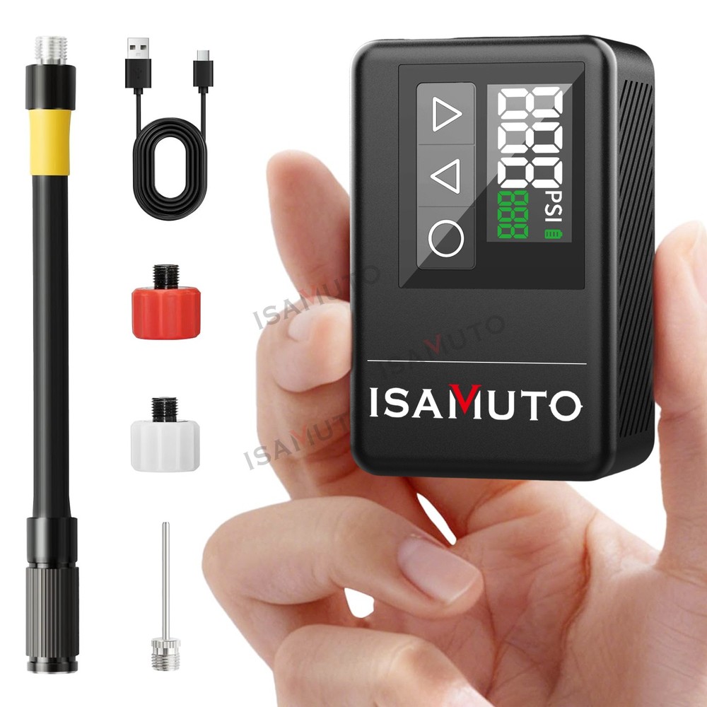 ISAMUTO MINI Portable Bicycle Tire Pump Max 120 PSI Fast Inflation Bike Air Pump
