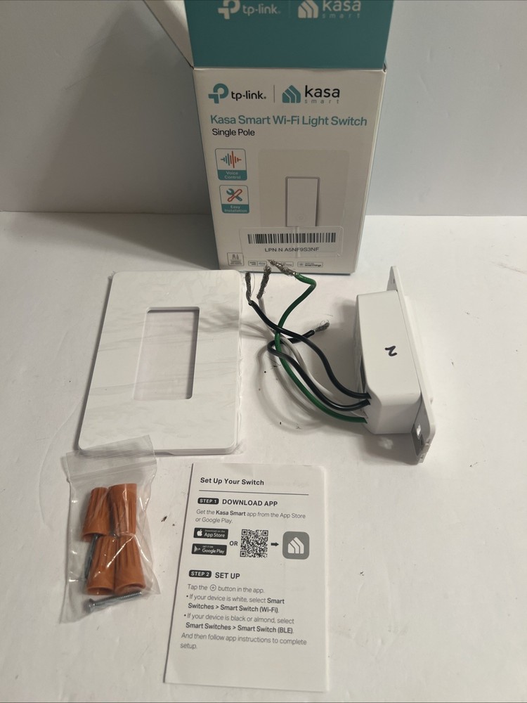 Kasa Smart Wi-Fi Light Switch HS200 Single Pole 2.4GHz Untested