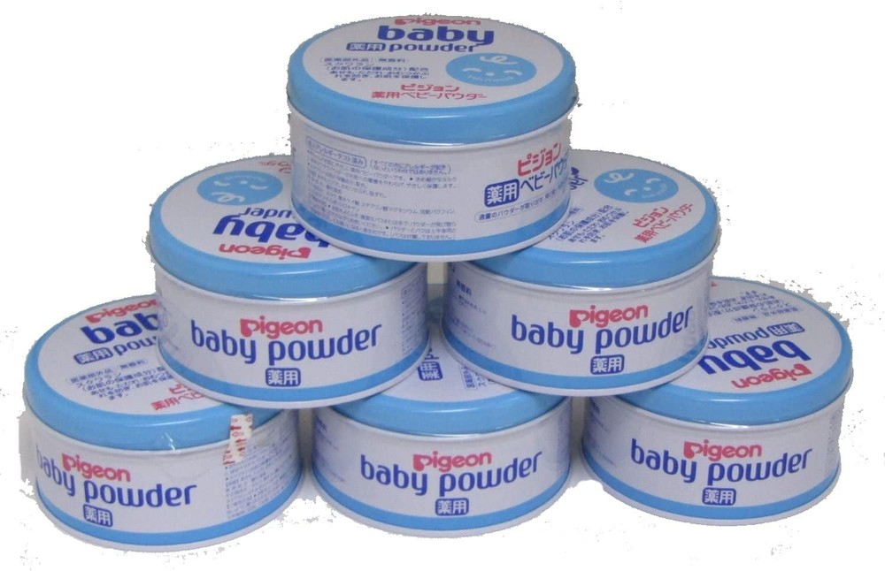 Pigeon Medicated Baby Powder Set of 6 Japan Anti-Rash Gentle Skin Care Talc Free