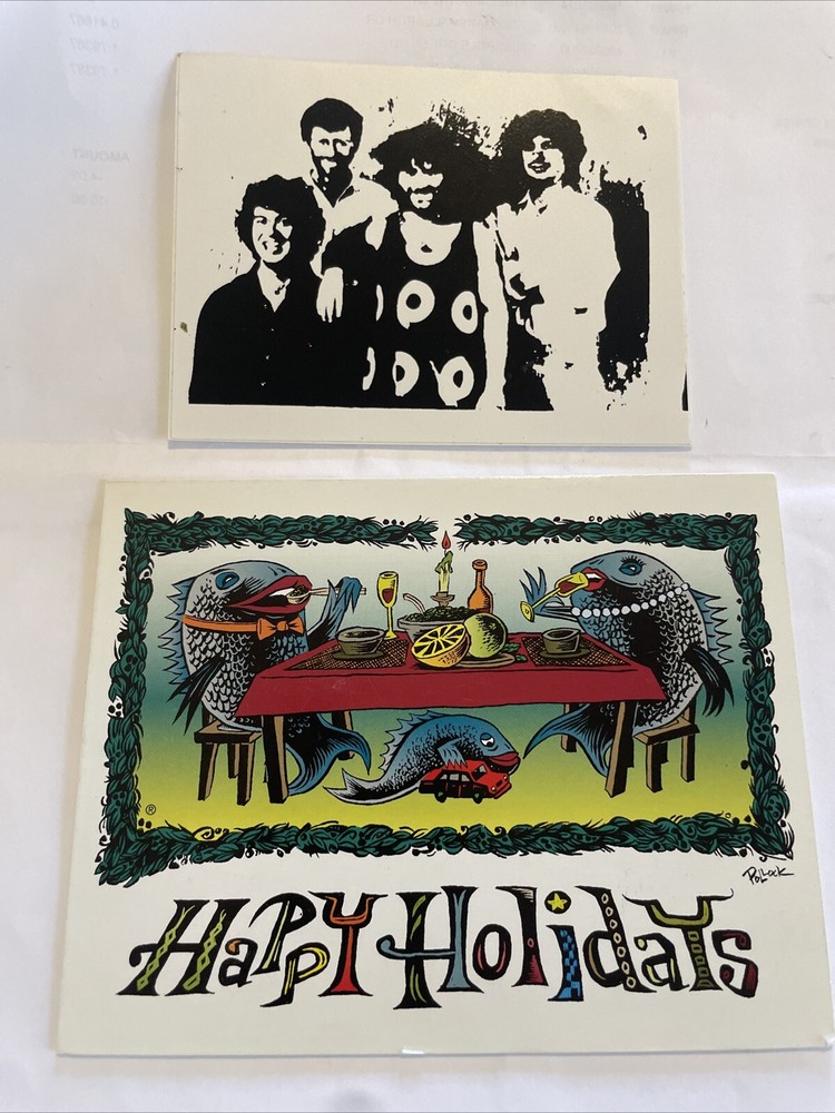 One PHISH Jim Pollock Happy Holidays blank gift card era 2001  RARE w Sticker