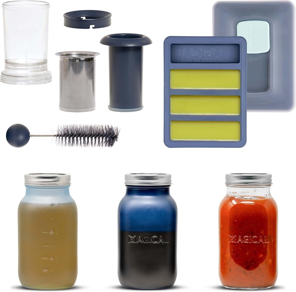 Mason Jar Infusion Kit with Filter Press and Non-Stick Butter Tray