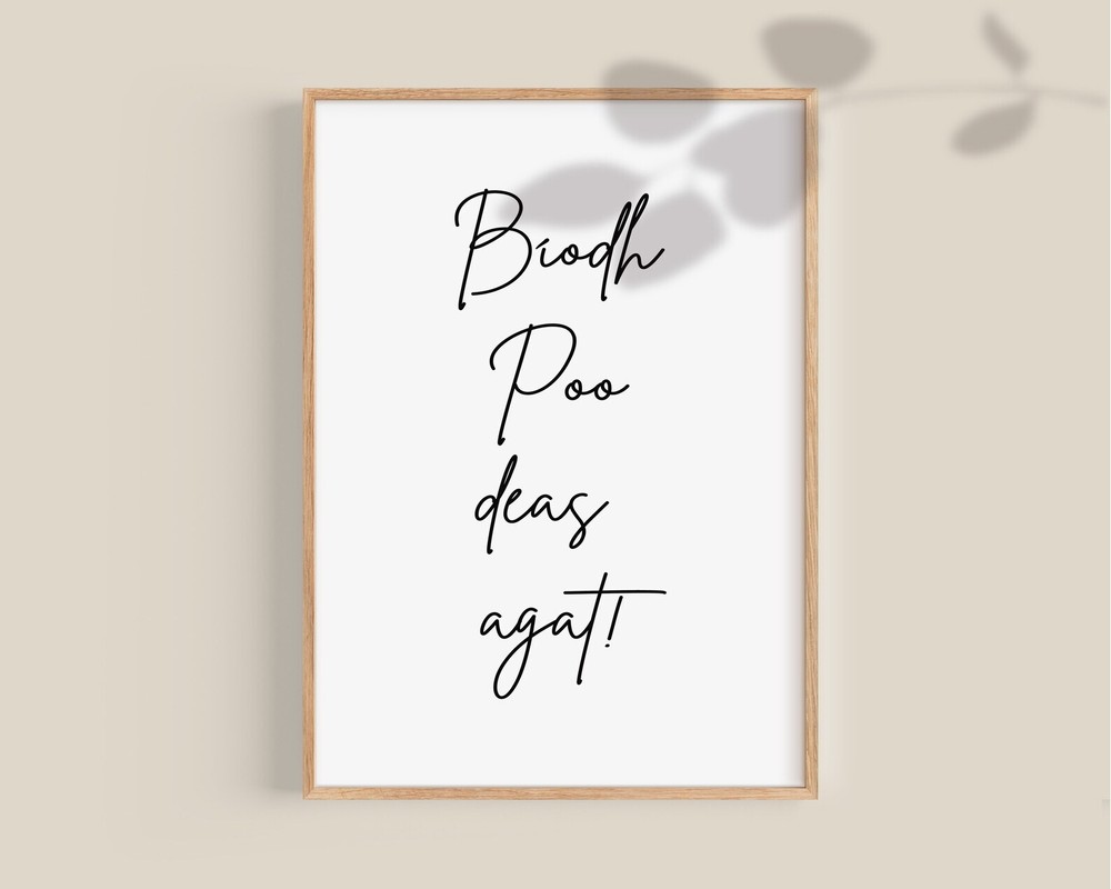 Irish Bathroom Prints Funny Irish Toilet Wall Art Gift Home Decor Fun Ireland